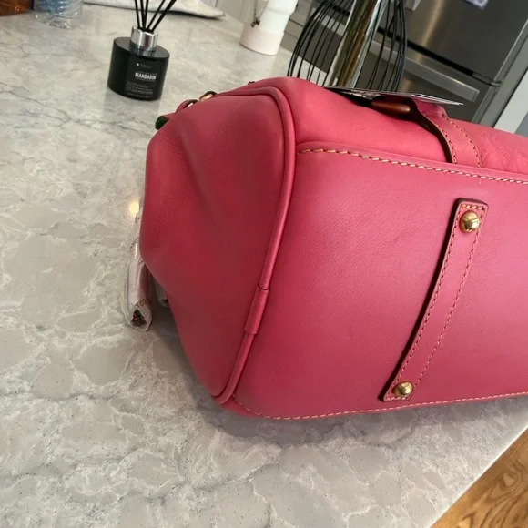 Dooney and Bourke large Florentine fuchsia satchel - Picture 8 of 13